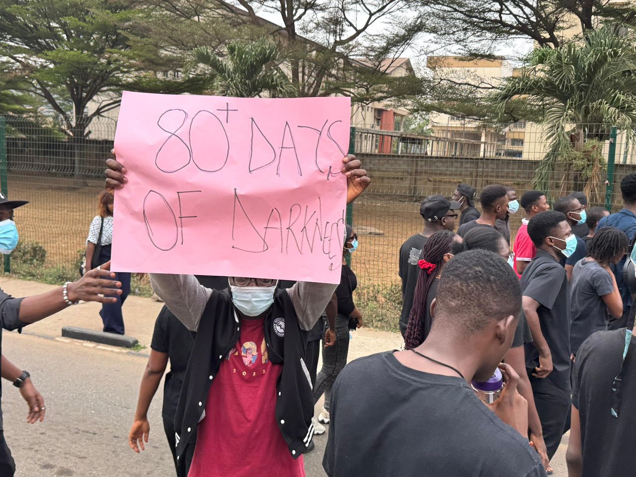 Varsity students protest 82-day power outage in UCH